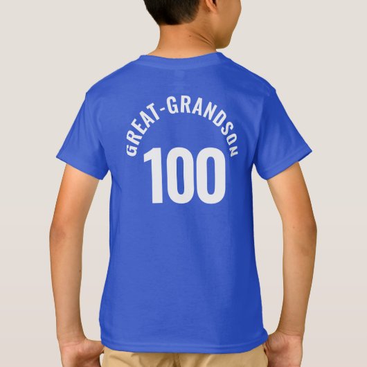 ファミリー懇親会カスタムマッチング誕生日写真 Tシャツ (裏面)