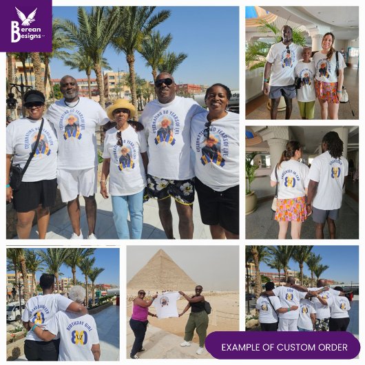 ファミリー懇親会カスタムマッチング50番目の誕生日写真 Tシャツ