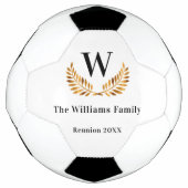 ファミリー懇親会カスタムモノグラム名金ゴールド サッカーボール (正面)