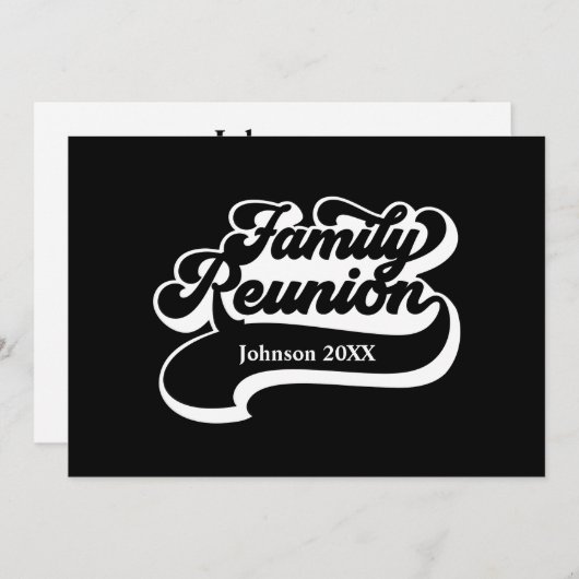 ファミリー懇親会カスタム招待状 招待状 (正面/裏面)