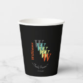 ファミリー懇親会カスタム文字カラフル 紙コップ (正面)