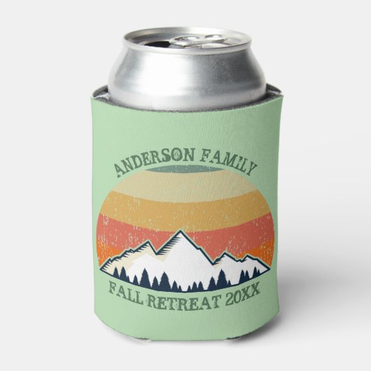 ファミリー懇親会カスタム秋リトリートサンセットマウンテン 缶クーラー (缶正面)