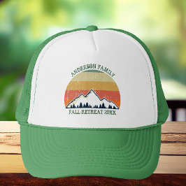 ファミリー懇親会カスタム秋リトリートサンセットモノグラム キャップ