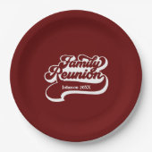 ファミリー懇親会カスタム紙プレート ペーパープレート (正面)