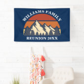 ファミリー懇親会カスタム自然マウンテンサンセットパーティー 横断幕 (インサイチュ)