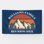 ファミリー懇親会カスタム自然マウンテンサンセットパーティー 横断幕 (横)