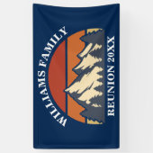 ファミリー懇親会カスタム自然マウンテンサンセットパーティー 横断幕 (縦)