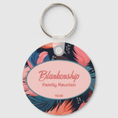 ファミリー懇親会カラフルフェザードトロピカル キーホルダー (裏面)