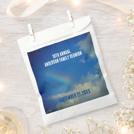 ファミリー懇親会カラフルレインボー年間イベントの好意 フェイバーバッグ (クリップ留めされた状態)