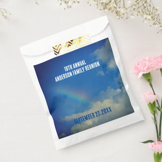 ファミリー懇親会カラフルレインボー年間イベントの好意 フェイバーバッグ (封をした状態)