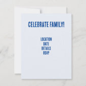 ファミリー懇親会カラフルレインボー招待されユー カード (裏面)