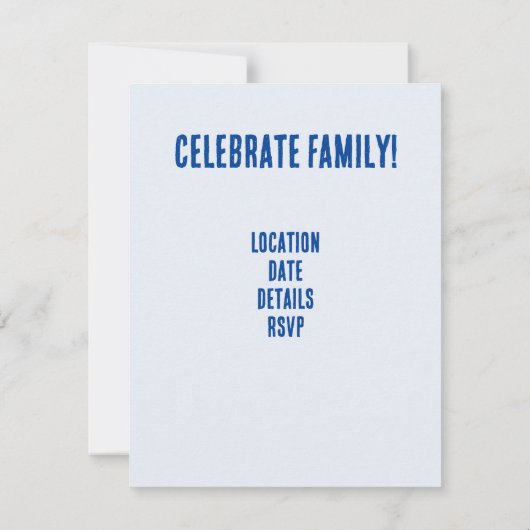 ファミリー懇親会カラフルレインボー招待されユー カード (裏面)