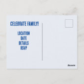 ファミリー懇親会カラフルレインボー招待されユー ポストカード (裏面)