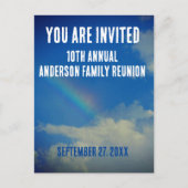 ファミリー懇親会カラフルレインボー招待されユー ポストカード (正面)