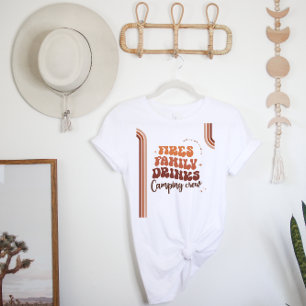 ファミリー懇親会キャンピングロードトリップ レトロボホ Tシャツ