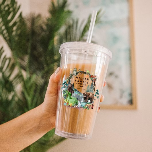 ファミリー懇親会キャンピングロードリパーソナライズされたップ アクリルタンブラー