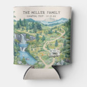 ファミリー懇親会キャンピングロードリパーソナライズされたップ 缶クーラー (正面)