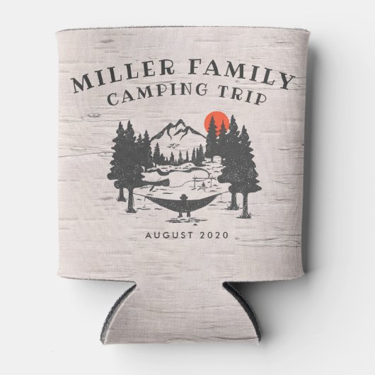 ファミリー懇親会キャンピングロードリパーソナライズされたップ 缶クーラー (正面)