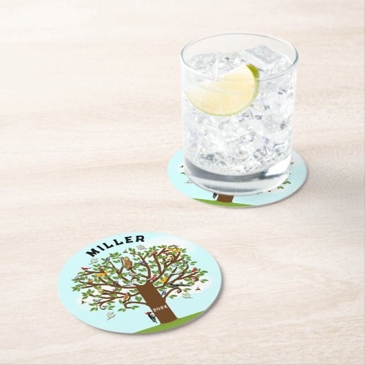 ファミリー懇親会キープサクラウンド紙コースター ラウンドペーパーコースター (インサイチュ)