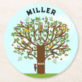 ファミリー懇親会キープサクラウンド紙コースター ラウンドペーパーコースター (正面)