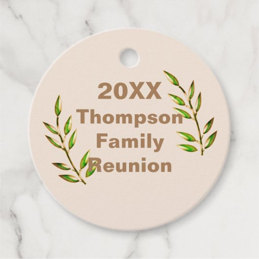 ファミリー懇親会キープサケグリーンツリーブランチメメント フェイバータグ (正面)