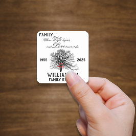 ファミリー懇親会キープサケツリーライフ引用文 スクエアシール