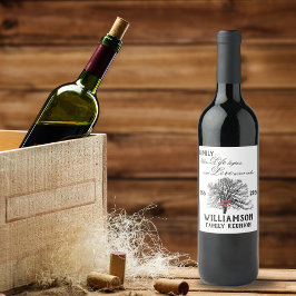 ファミリー懇親会キープサケツリーライフ引用文 ワインラベル