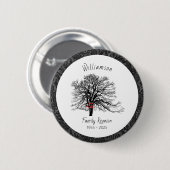 ファミリー懇親会キープサケツリー |黒エレガント色 缶バッジ (正面&裏面)