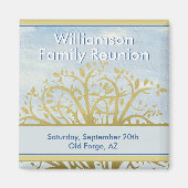 ファミリー懇親会キープサケ系図学ツリー マグネット (正面)