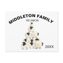 ファミリー懇親会ギャザリングおもしろいブラック招待状