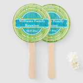 ファミリー懇親会ギャザリングアウトドアピクニック ハンドファン (正面&裏面)