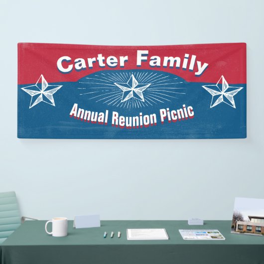 ファミリー懇親会ギャザリングイベントピクニック 横断幕 (トレードショー)