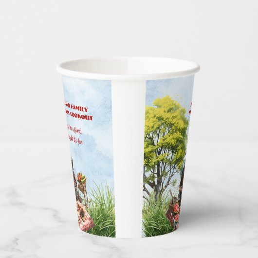 ファミリー懇親会クックアウトインザパーク紙カップ 紙コップ (左)