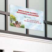 ファミリー懇親会クックアウトザパークバナー 横断幕 (ビルの外側)