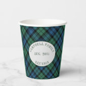 ファミリー懇親会クランキャンベルタータンチェックプレイドカスタム 紙コップ (正面)