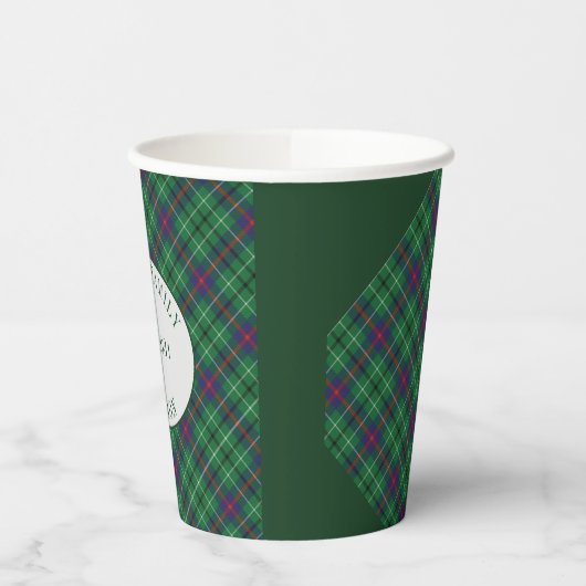 ファミリー懇親会クランダンカンタータンチェックプレイドカスタム 紙コップ (左)