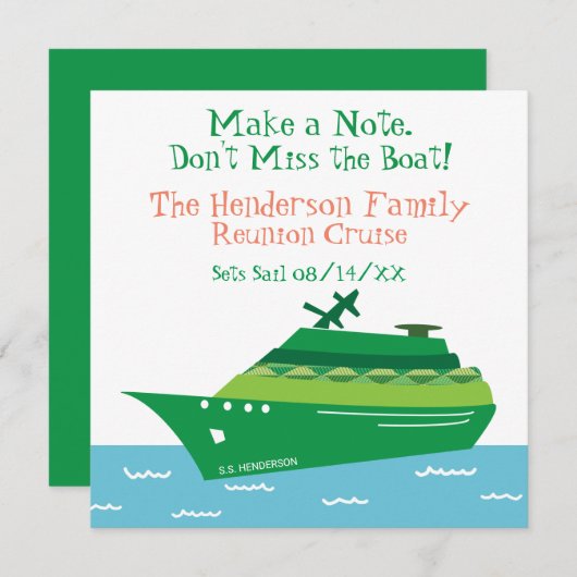 ファミリー懇親会クルーズザデイト (正面/裏面)