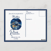 ファミリー懇親会クルーズシップブルー&ホワイト招待状 ポストカード (裏面)