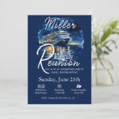 ファミリー懇親会クルーズシップブルー&ホワイト招待状 招待状 (スタンド正面)