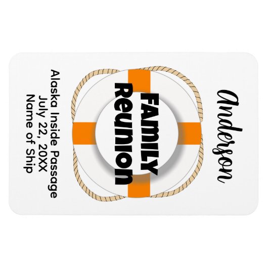 ファミリー懇親会クルーズシップ客室ドアマーカー マグネット (横)