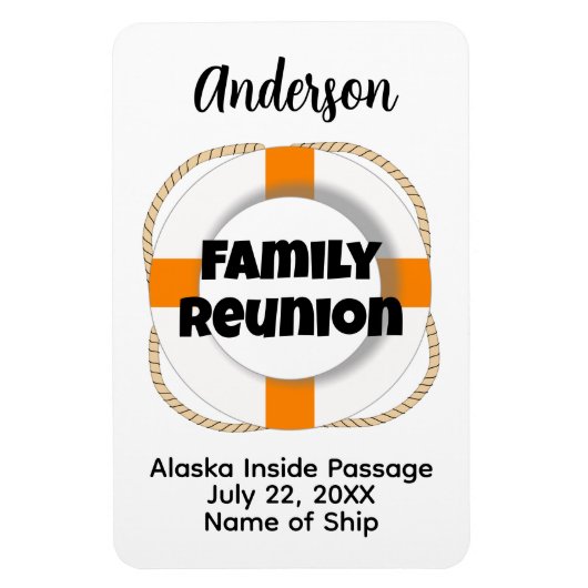 ファミリー懇親会クルーズシップ客室ドアマーカー マグネット (縦)