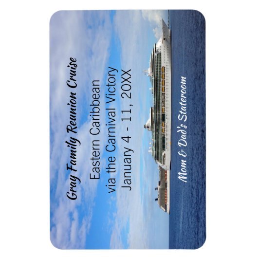 ファミリー懇親会クルーズシップ客室ドアIDマーカー マグネット (縦)