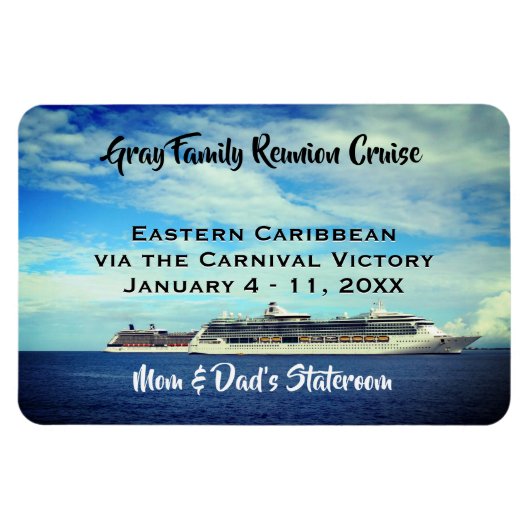 ファミリー懇親会クルーズシップ客室IDマーカー海 マグネット (横)