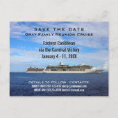 ファミリー懇親会クルーズシップ | 日付海の保存 案内ポストカード (正面)