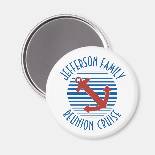 ファミリー懇親会クルーズドアマグネットといかり マグネット (正面/裏面)