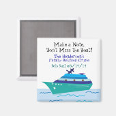 ファミリー懇親会クルーズバケーションセーブ・ザ・デート マグネット (正面/裏面)