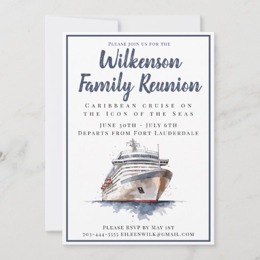 ファミリー懇親会クルーズバケーショントゥパラダイス 招待状 (正面)