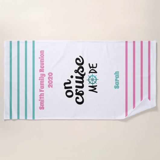 ファミリー懇親会クルーズモノグラム ビーチタオル (正面)