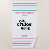 ファミリー懇親会クルーズモノグラム ビーチタオル (正面)