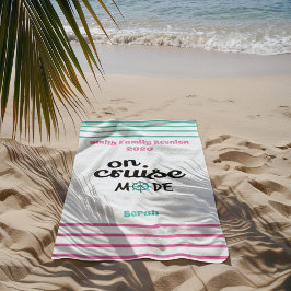ファミリー懇親会クルーズモノグラム ビーチタオル